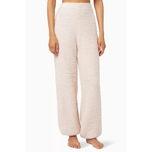 SKIMS Cozy Knit Dusk Light Pink Fuzzy Jogger Sweatpants Pants, Size XXS/XS - Picture 3 of 14